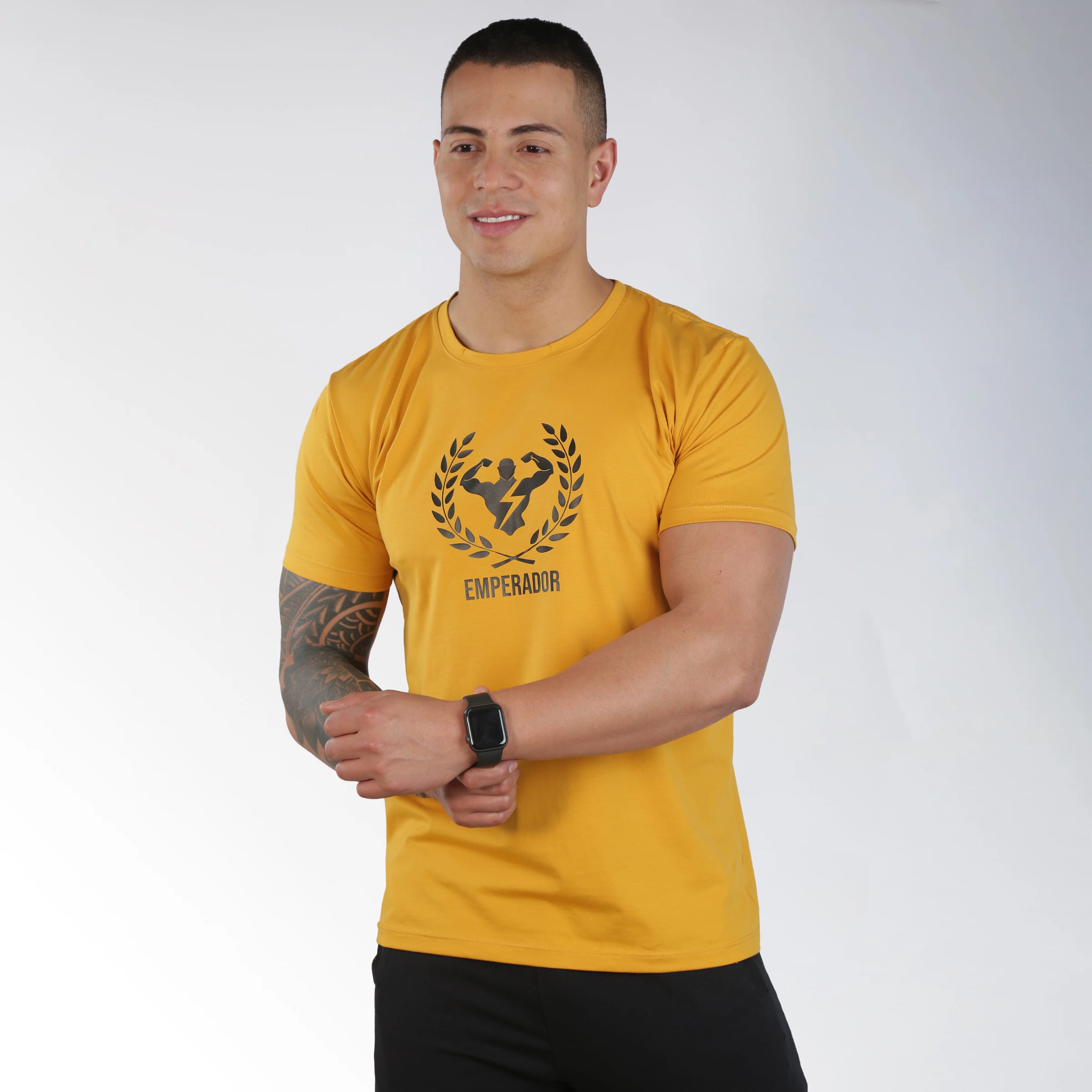 Luna Plasticidad Censo nacional Camiseta Seda Fria Espigas - Mostaza – Emperador Fitness
